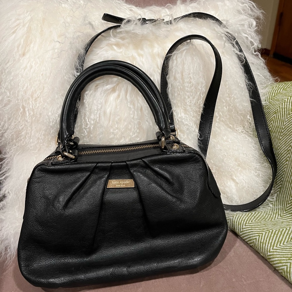 Kate Spade Black Leather Crossbody Bag Purse